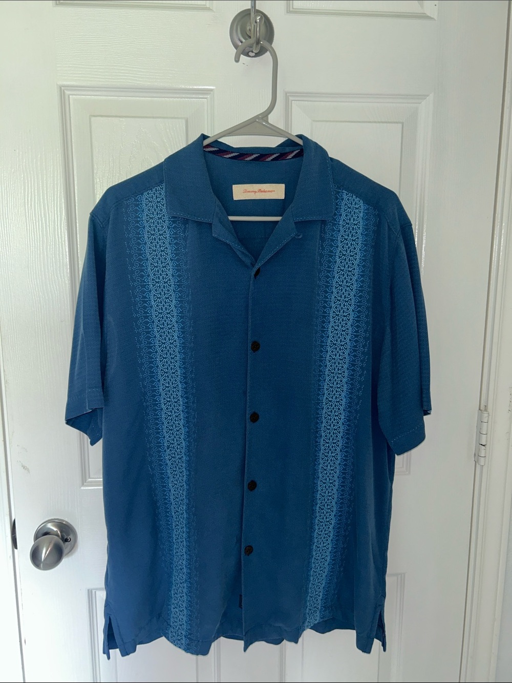 Vintage Tommy Bahama Teal Blue Short-Sleeve Camp Shirt